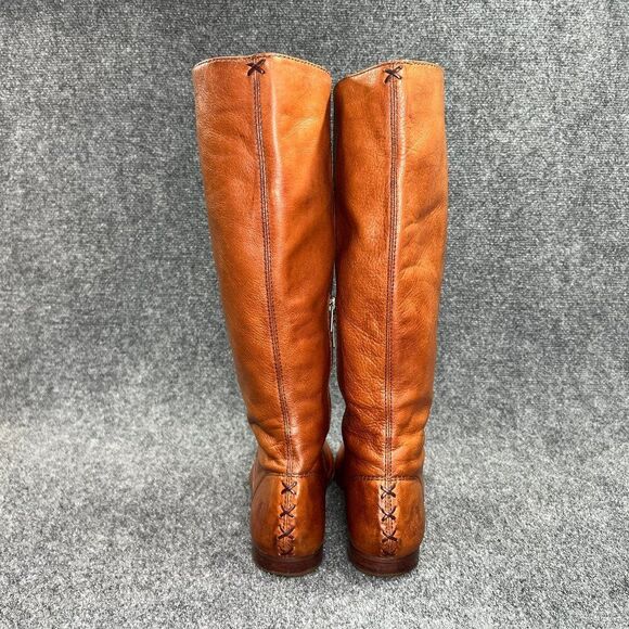 Frye Jillian Pull On Boots Women's Size 9 Brown Leather Inside Zip Tall Riding - Picture 7 of 16
